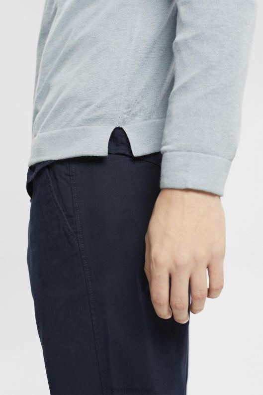 Esprit pulover din tricot fin bărbați gri albastru 2T6N8685 pulovere