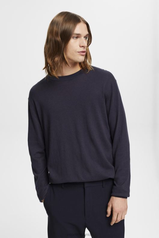 Esprit pulover din tricot fin bărbați marina 2T6N8684 pulovere