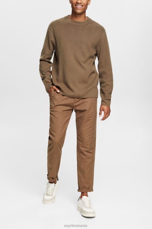 Esprit pulover tricotat bărbați verde kaki 2T6N8840 pulovere