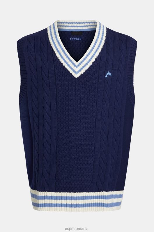 Esprit vesta pulover colegiu bărbați cerneală 2T6N8812 pulovere