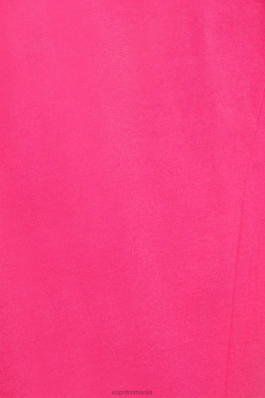 Esprit tricou aplicat cu logo-ul lucios mat bărbați fucsia roz 2T6N8619 tricouri