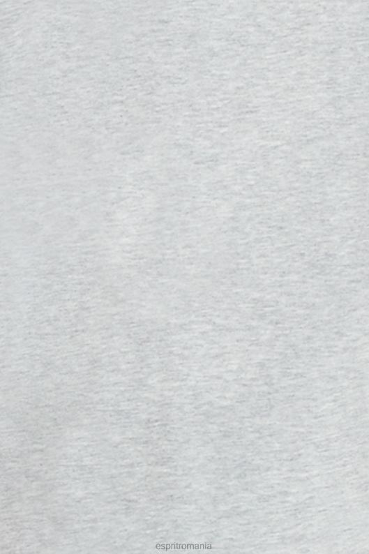 Esprit tricou aplicat cu logo-ul lucios mat bărbați gri deschis 2T6N8615 tricouri