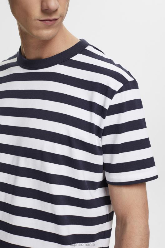 Esprit tricou cu decolteu în dungi bărbați marina 2T6N8721 tricouri