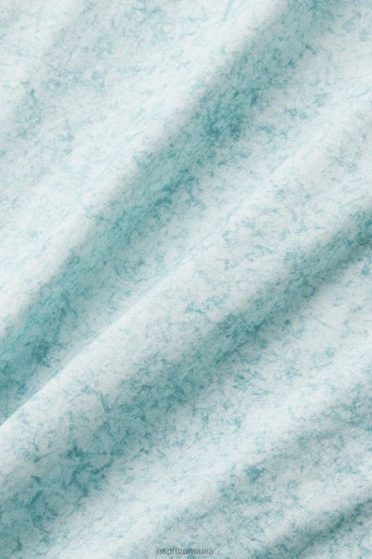 Esprit tricou cu efect spalat bărbați verde acvatic deschis 2T6N8753 tricouri