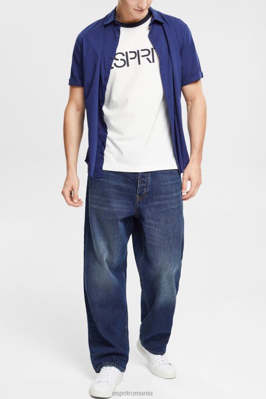 Esprit tricou cu imprimeu cu logo din jerseu bărbați aproape alb 2T6N8949 tricouri