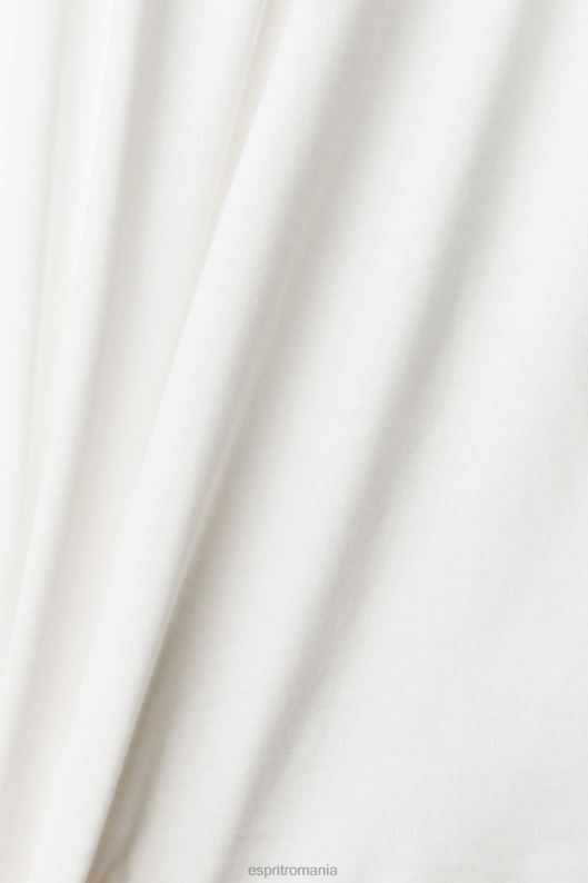 Esprit tricou cu imprimeu cu logo din jerseu bărbați aproape alb 2T6N8949 tricouri