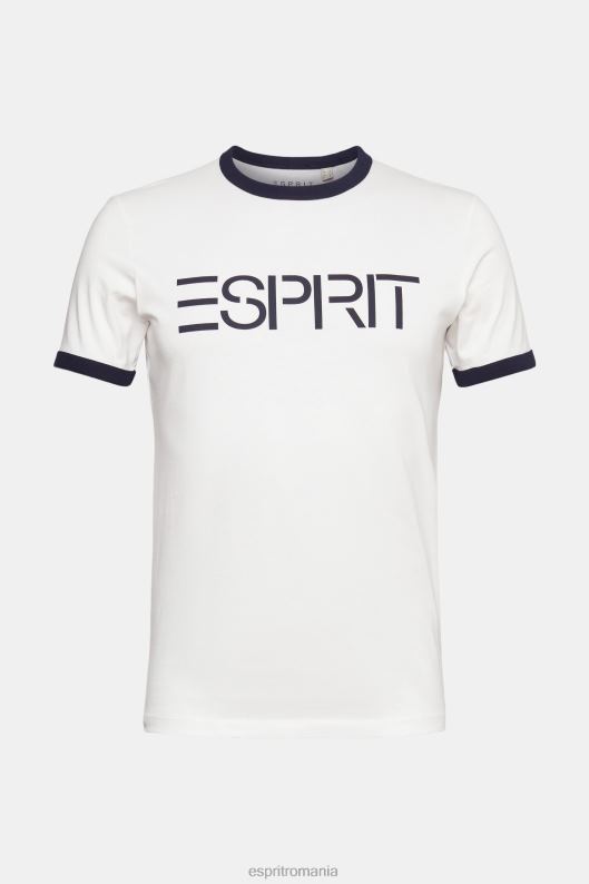 Esprit tricou cu imprimeu cu logo din jerseu bărbați aproape alb 2T6N8949 tricouri