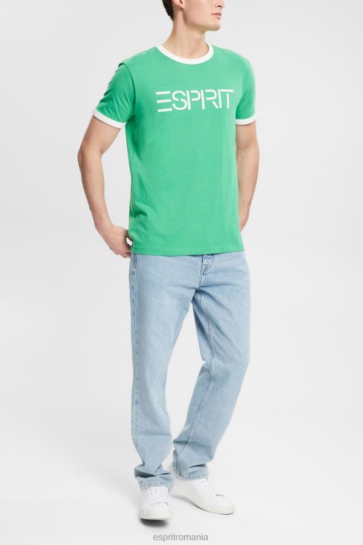 Esprit tricou cu imprimeu cu logo din jerseu bărbați verde 2T6N8950 tricouri