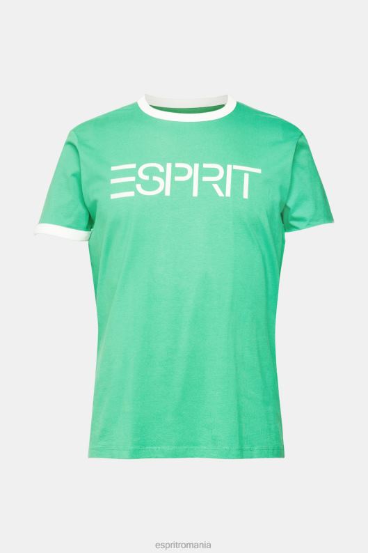 Esprit tricou cu imprimeu cu logo din jerseu bărbați verde 2T6N8950 tricouri