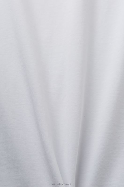 Esprit tricou cu imprimeu frontal, 100% bumbac bărbați alb 2T6N8738 tricouri