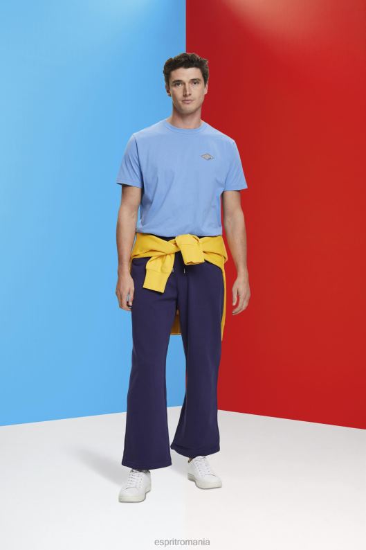 Esprit tricou cu imprimeu logo bărbați lavandă albastru deschis 2T6N8602 tricouri