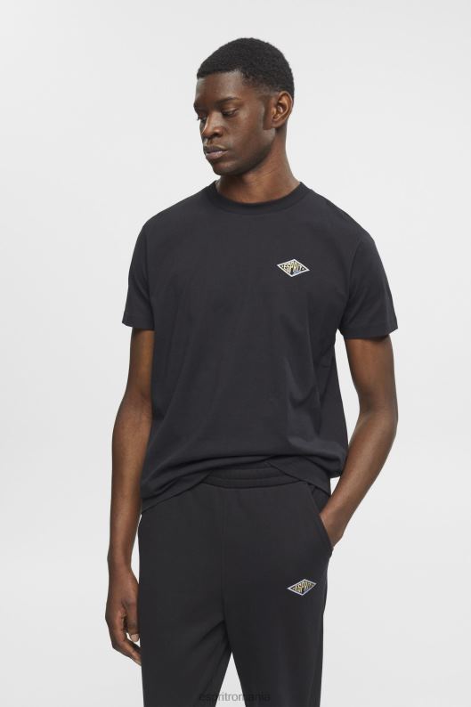 Esprit tricou cu imprimeu logo bărbați negru 2T6N8598 tricouri