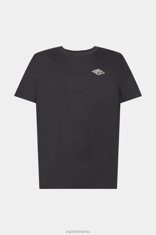 Esprit tricou cu imprimeu logo bărbați negru 2T6N8598 tricouri