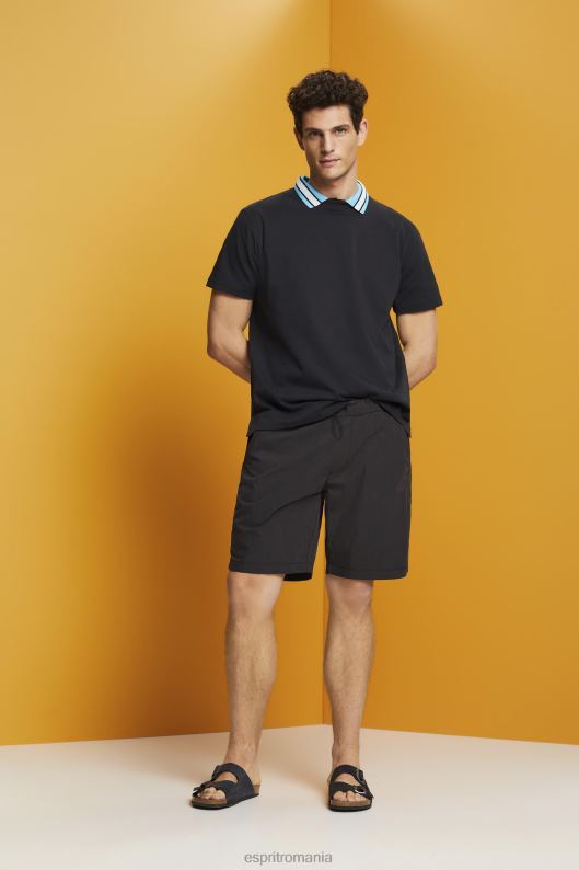 Esprit tricou cu logo, 100% bumbac bărbați negru 2T6N8668 tricouri