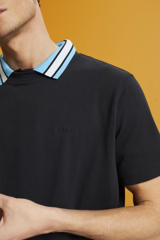 Esprit tricou cu logo, 100% bumbac bărbați negru 2T6N8668 tricouri