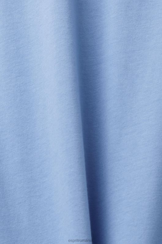 Esprit tricou din bumbac cu imprimeu logo bărbați lavandă albastru deschis 2T6N8627 tricouri