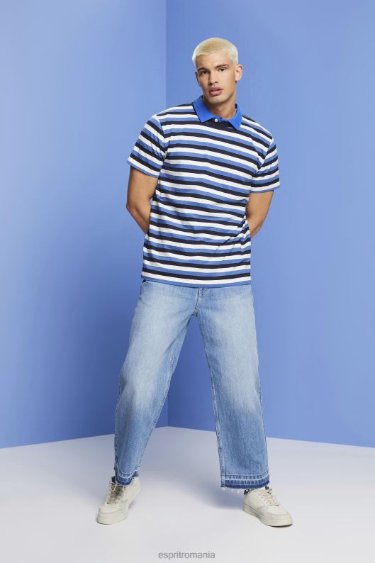 Esprit tricou din jerseu cu dungi, 100% bumbac bărbați marina 2T6N8736 tricouri