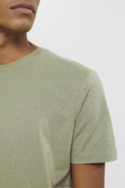 Esprit tricou din jerseu pătat bărbați kaki deschis 2T6N8780 tricouri