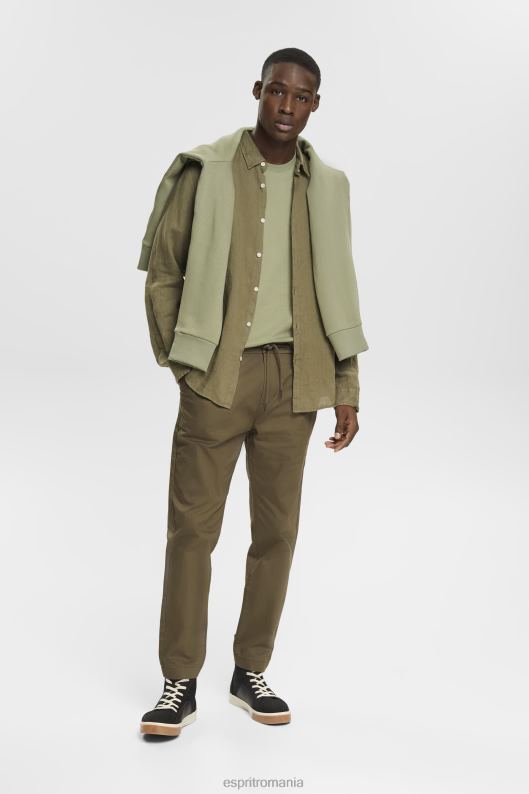 Esprit tricou din tricou bărbați kaki deschis 2T6N8746 tricouri