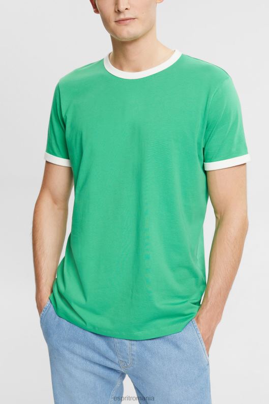 Esprit tricou din tricou bărbați verde 2T6N8955 tricouri