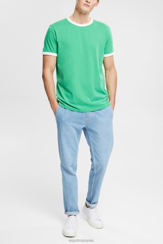 Esprit tricou din tricou bărbați verde 2T6N8955 tricouri