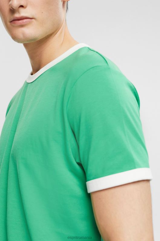 Esprit tricou din tricou bărbați verde 2T6N8955 tricouri