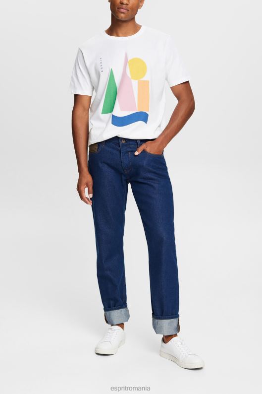 Esprit tricou din tricou cu imprimeu bărbați alb 2T6N8844 tricouri