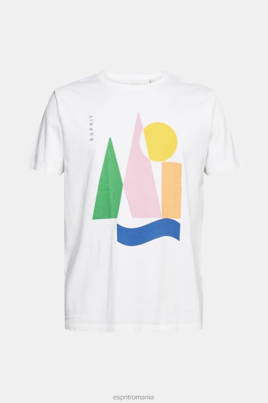 Esprit tricou din tricou cu imprimeu bărbați alb 2T6N8844 tricouri