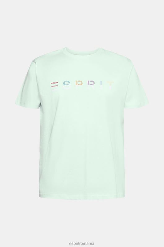 Esprit tricou din tricou cu logo brodat bărbați albastru pastel 2T6N8919 tricouri
