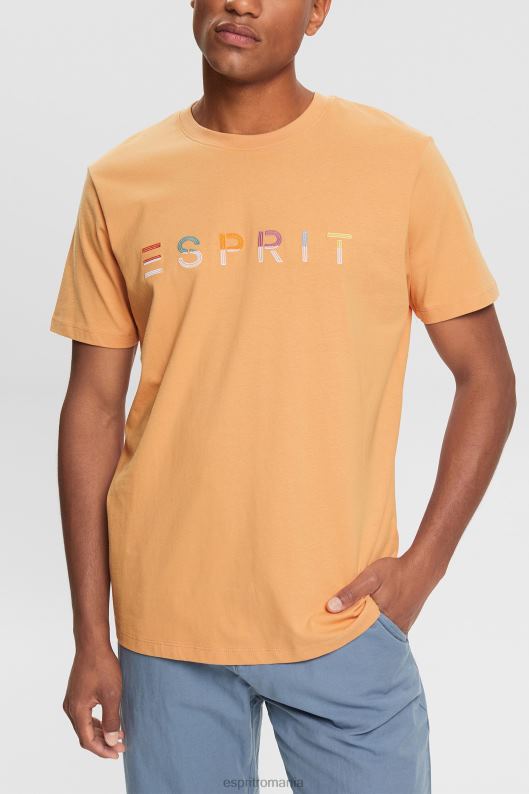 Esprit tricou din tricou cu logo brodat bărbați piersică 2T6N8918 tricouri