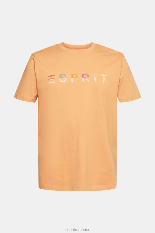 Esprit tricou din tricou cu logo brodat bărbați piersică 2T6N8918 tricouri
