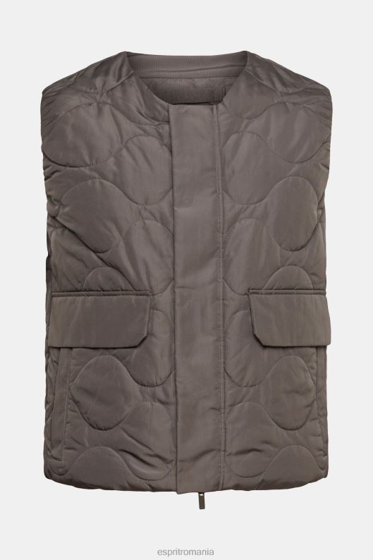 Esprit vestă matlasată bărbați kaki închis 2T6N8842 vestă