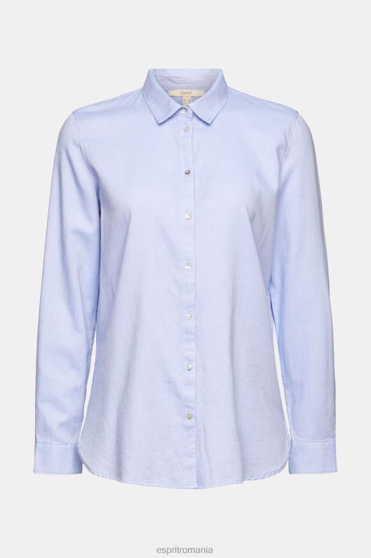 Esprit bluză cămașă din bumbac 100%. femei albastru deschis 2T6N8515 bluze
