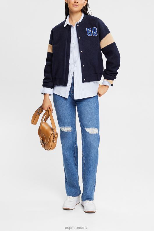 Esprit bluză cu dungi femei albastru deschis 2T6N8552 bluze