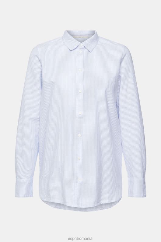 Esprit bluză cu dungi femei albastru deschis 2T6N8552 bluze