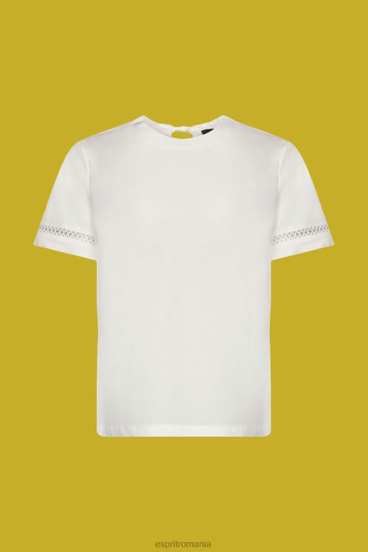 Esprit bluză cu spatele deschis, tencel femei alb 2T6N8201 bluze