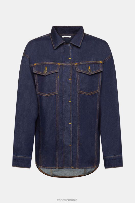 Esprit bluză din denim femei clătire albastră 2T6N8395 bluze