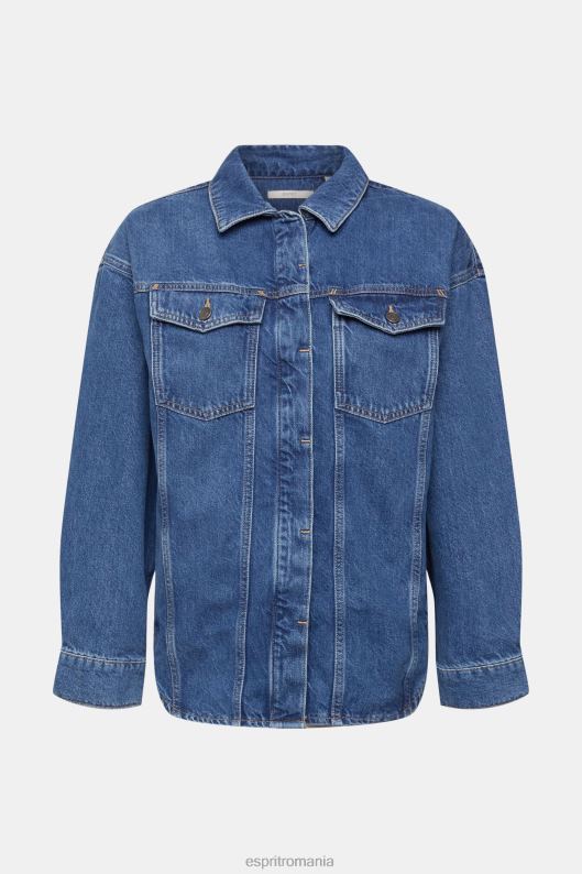 Esprit bluză din denim femei spalare medie albastra 2T6N8396 bluze