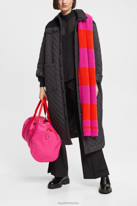 Esprit bluză largă din șifon femei negru 2T6N8426 bluze