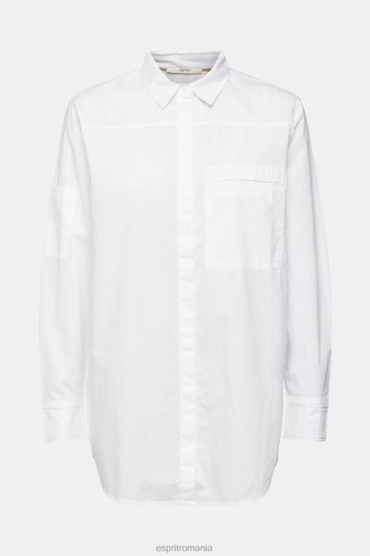 Esprit bluza camasa, bumbac organic femei alb 2T6N8541 bluze
