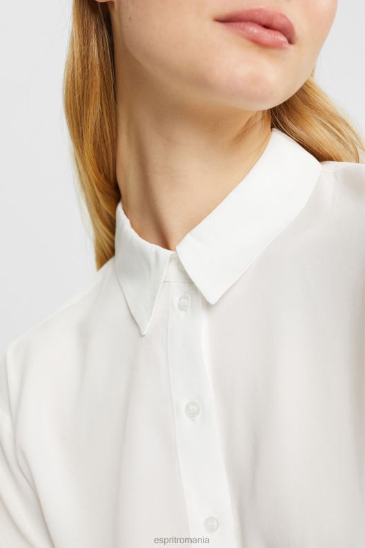 Esprit bluza camasa, lenzing ecovero femei aproape alb 2T6N8425 bluze