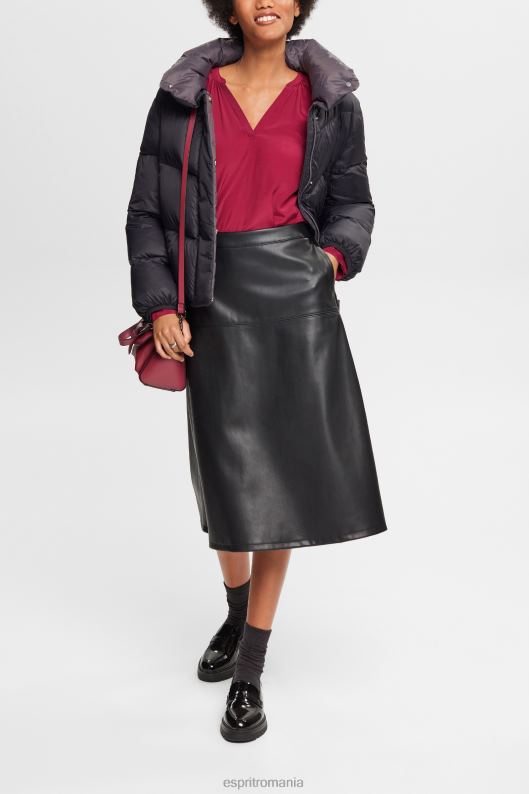 Esprit bluza cu detalii smocked, lenzing ecovero femei roșu cireș 2T6N8371 bluze