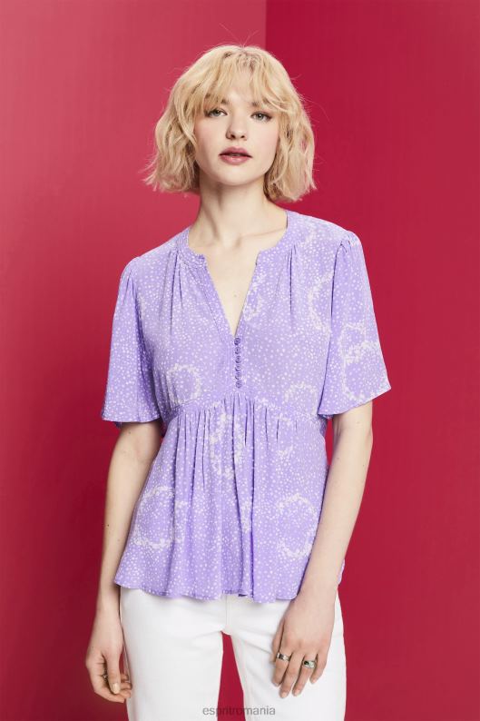 Esprit bluza cu maneca scurta cu curea cravata femei alb 2T6N8221 bluze