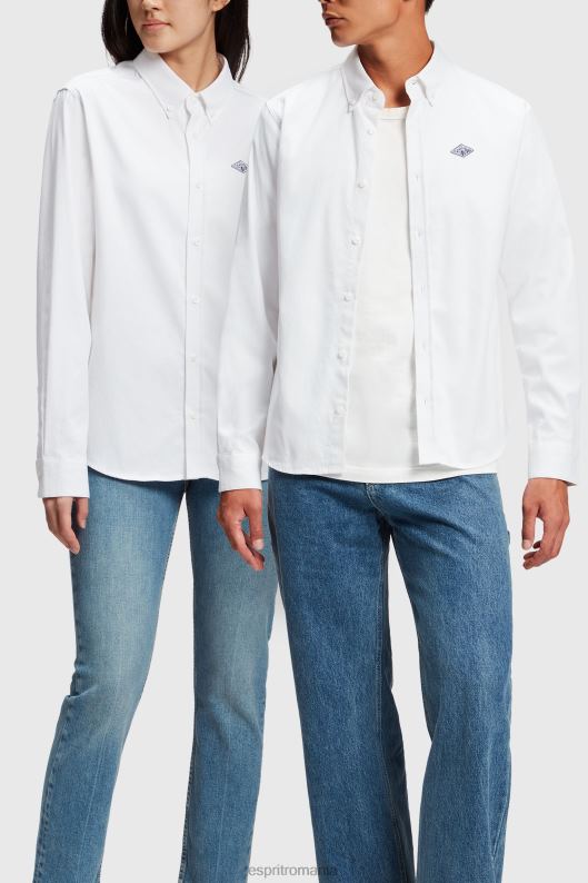 ESPRIT x Rest & Recreation cămașă oxford capsule femei alb 2T6N8471 cămăși
