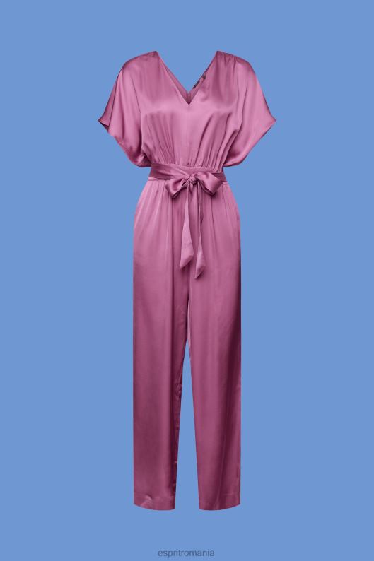 Esprit Salopeta din satin cu curea cravata, lenzing ecovero femei violet 2T6N8135 costum