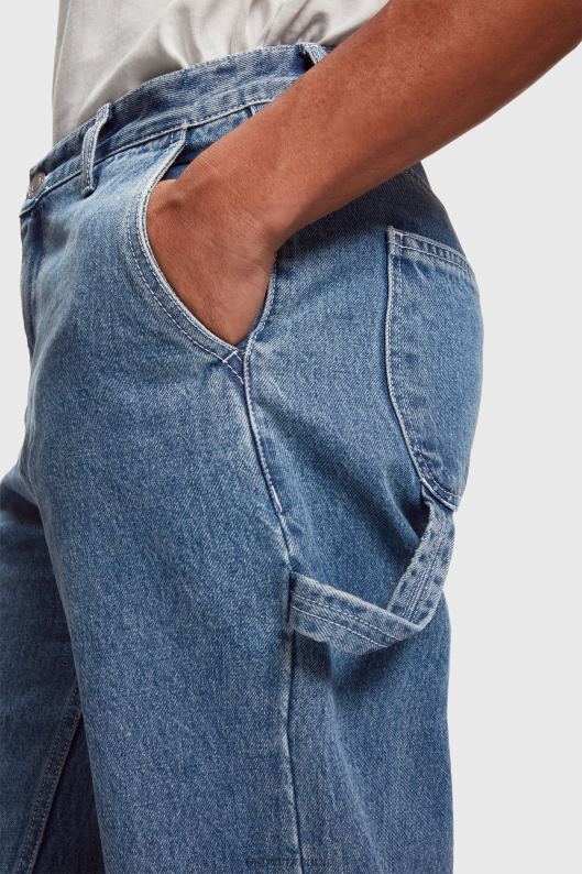 ESPRIT x Rest & Recreation pantaloni cargo din denim capsule femei clătire albastră 2T6N8480 denim