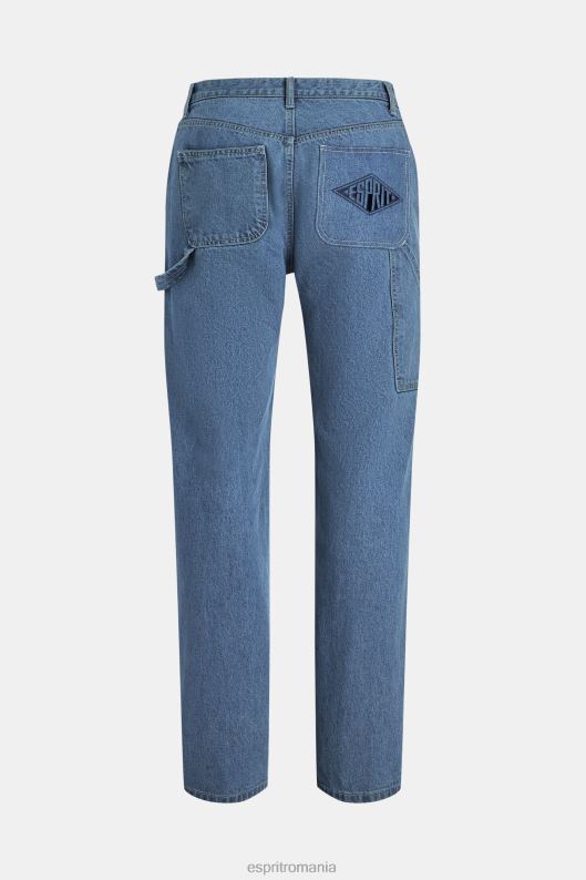 ESPRIT x Rest & Recreation pantaloni cargo din denim capsule femei clătire albastră 2T6N8480 denim