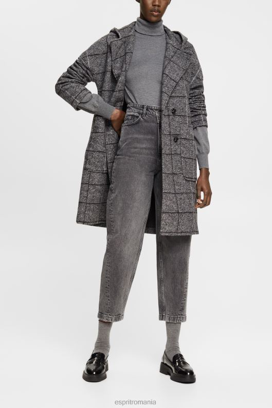 Esprit blugi banana fit cu talie asimetrică femei spălare medie neagră 2T6N8339 denim