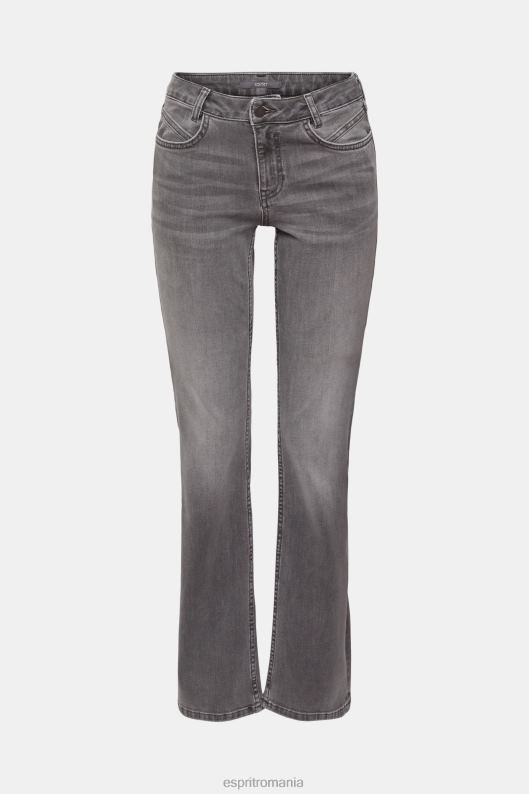 Esprit blugi bootcut stretch femei spalare medie gri 2T6N8551 denim