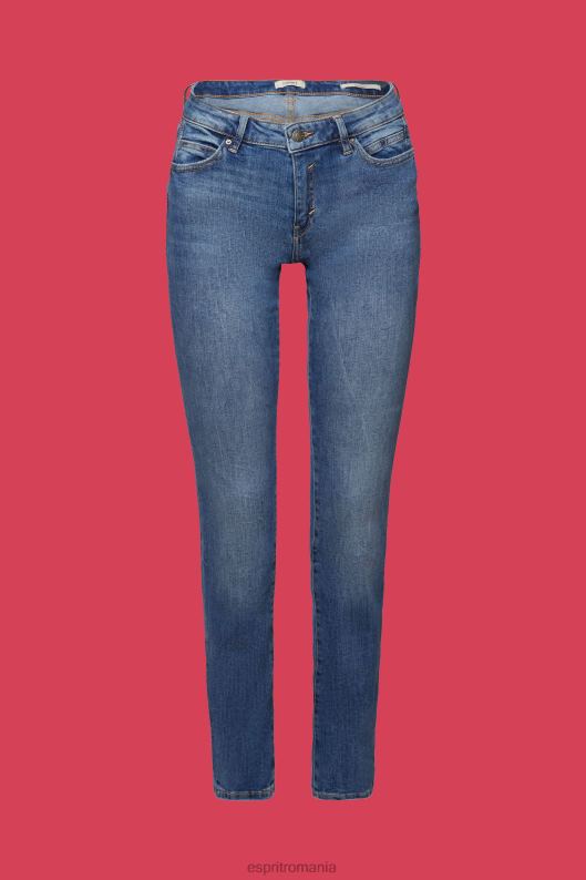 Esprit blugi cu picioare drepte femei spalare medie albastra 2T6N8245 denim